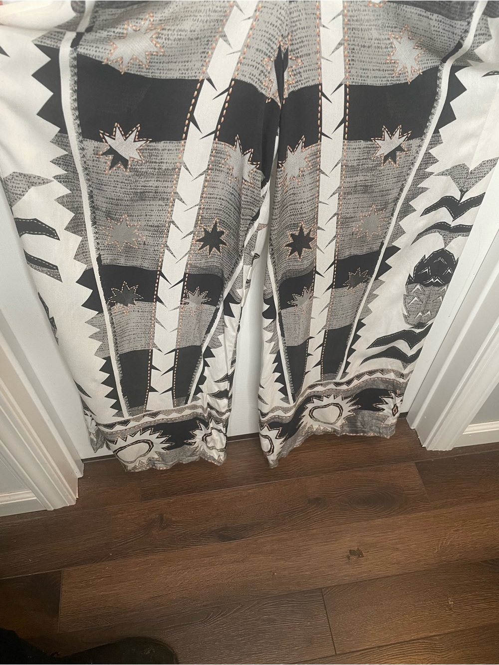Farm Rio Puff-Sleeve Viscose Jumpsuit Celestial Palm Tree Pineapple Vacation S - Picture 6 of 16